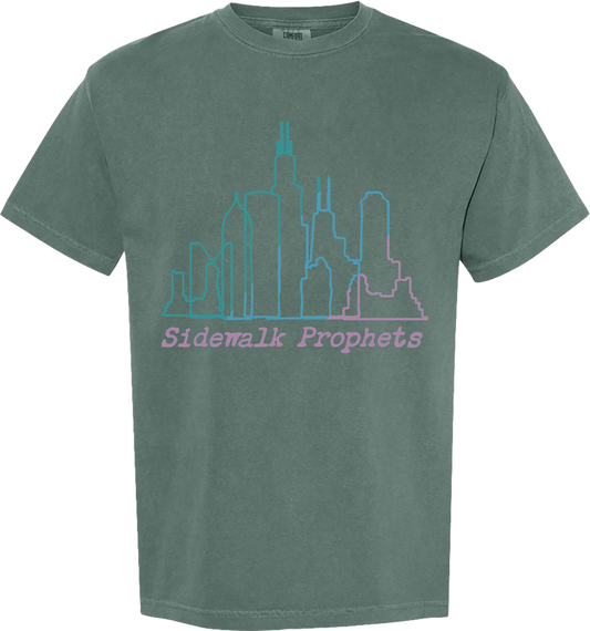Looking Up Chicago Skyline Lyric Tee